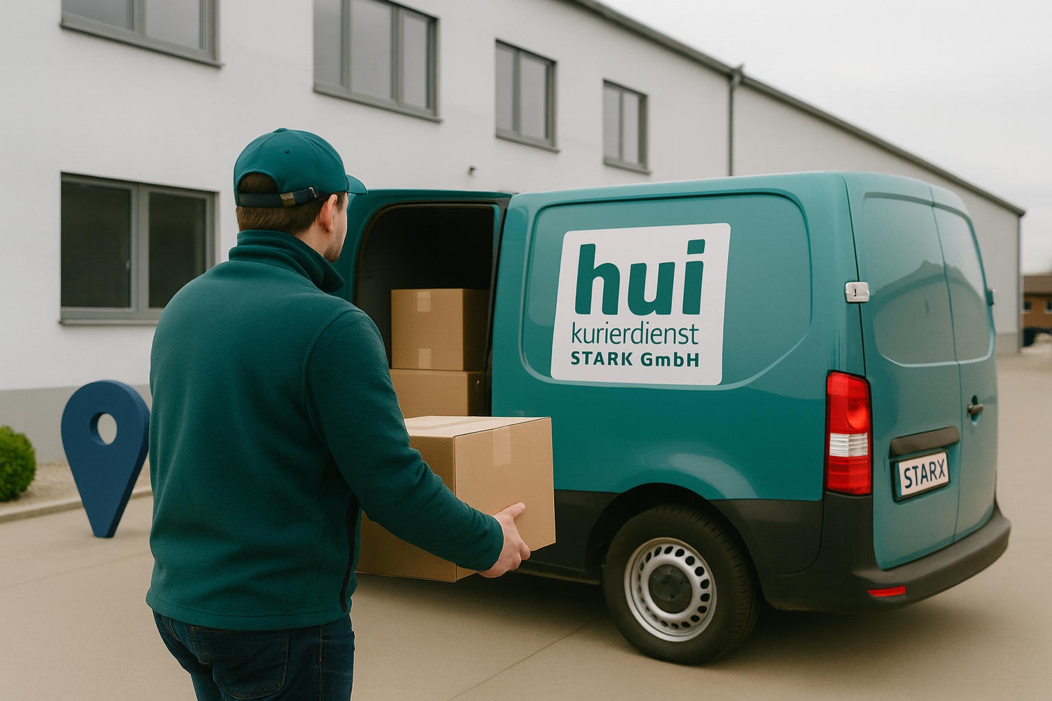 hui-kurierservice.de - Kurierdienst und Logistikplattform Interface