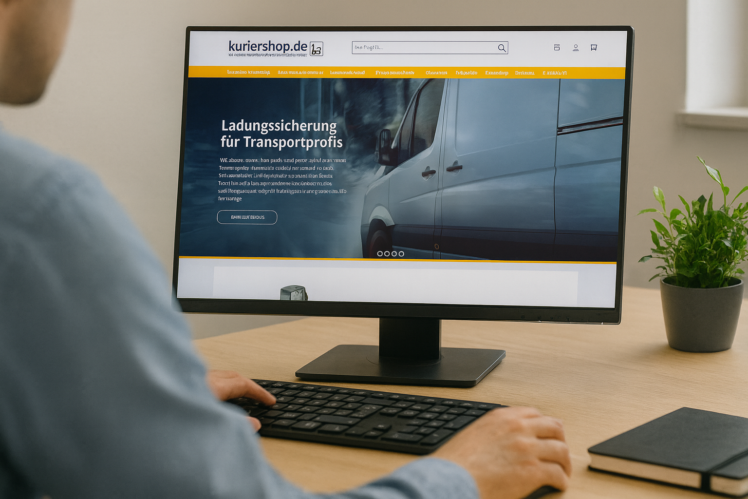 kuriershop.de - Online Versandplattform und Kurierdienst Interface